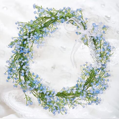 Babys Breath Artificial Flowers,6 Pcs Gypsophila Real Touch Flowers for Wedding Party Home Garden Decoration Blue in Kuwait