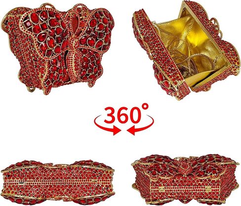 Cute Butterfly Evening Bag Bling Rhinestone Purse Animal Crystal Clutch for Wedding Prom Party Handbag in Saudi Arabia
