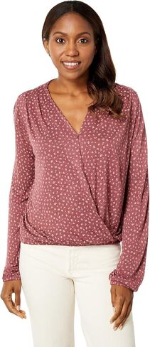 Lucky Brand Womens Long Sleeve Wrap Top in Saudi Arabia