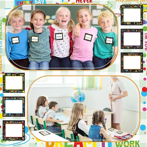 108 Pcs Rainbow Name Plates Rainbow Name Tags Self Adhesive Classroom Labels Rainbow Classroom Decor Kids Name Labels for Desk Classroom Supplies Decoration Back to School Party Favor (Rainbow) in Saudi Arabia