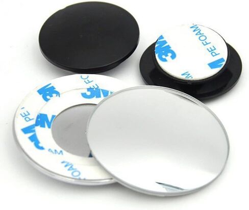 Automobile Blind Spot Mirror, 360-Degree Adjustable Automobile Rear View Mirror Small Round Mirror Reversing Mirror Frameless Blind Spot Wide-Angle Mirror Auxiliary Mirror （Pack of 2） in Saudi Arabia