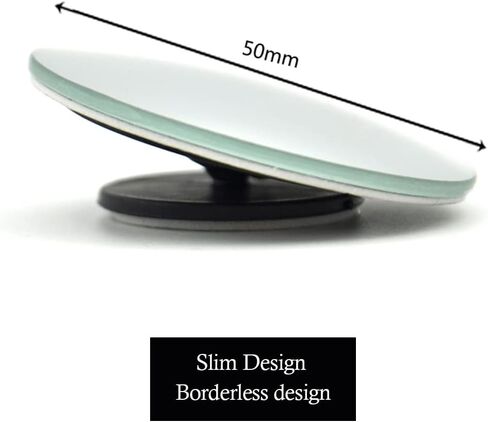 Automobile Blind Spot Mirror, 360-Degree Adjustable Automobile Rear View Mirror Small Round Mirror Reversing Mirror Frameless Blind Spot Wide-Angle Mirror Auxiliary Mirror （Pack of 2） in Saudi Arabia