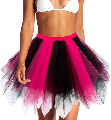 Adult Women Tutu Skirt Layered Tulle Skirt Classic Elastic Tutu Skirt Ballet for Women and Girls Festival Cosplay in Saudi Arabia