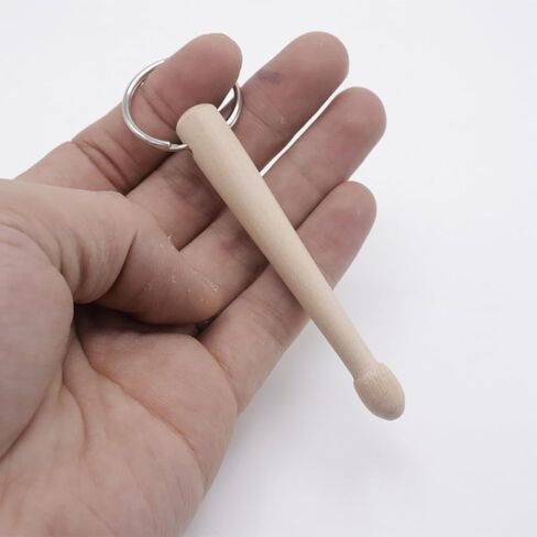 Mini Drum Sticks Keychain 2 Natural Wood Miniature Drum Stick Percussion Key Ring for Drummer in Saudi Arabia