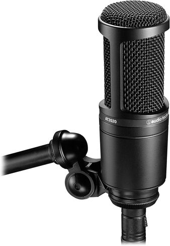 Mackie CR3-XBT Creative Reference Series 3" Multimedia Monitors with Bluetooth (Pair) & Audio-Technica AT2020 Cardioid Condenser Studio XLR Microphone, Ideal for Project/Home Studio Applications,Black in Kuwait