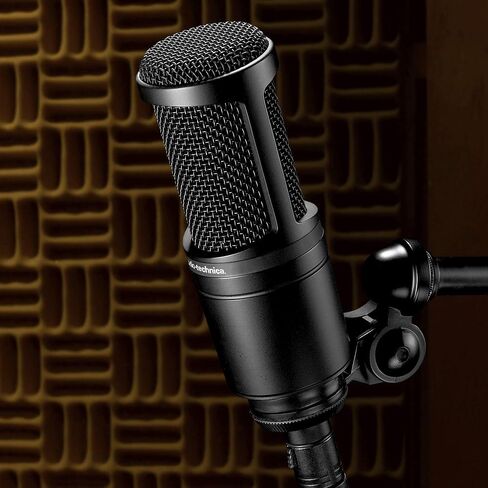 Mackie CR3-XBT Creative Reference Series 3" Multimedia Monitors with Bluetooth (Pair) & Audio-Technica AT2020 Cardioid Condenser Studio XLR Microphone, Ideal for Project/Home Studio Applications,Black in Kuwait