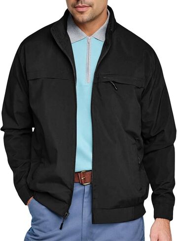 سترات Runcati الرجالية خفيفة الوزن بسحاب كامل، وياقة واقفة، وسترة منفوخة كاجوال ضد الرياح، ملابس خارجية in Kuwait