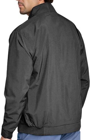 Runcati Men's Lightweight Full Zip Jackets Golf Stand Collar Bomber Jacket Casual Windbreaker Outwear in Saudi Arabia