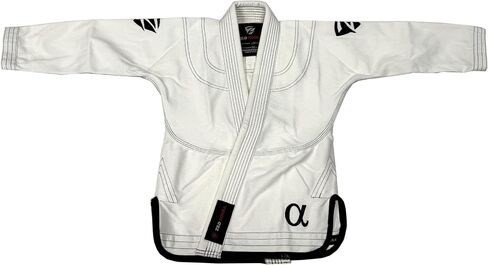 حذاء Alpha Gi للرجال - كيمونو BJJ ممتاز، نسيج لؤلؤي متين ومضاد للتمزق، يتضمن حزام وحقيبة بيضاء in Kuwait