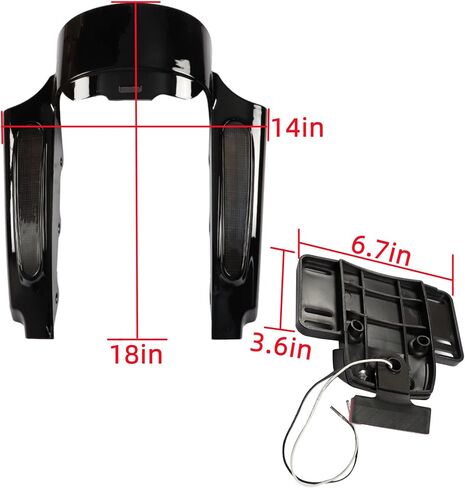 Motorcycle Rear Fender Fascia with Light Rear Fender Light Kit Replacement for Road King 2009-2013 in Saudi Arabia