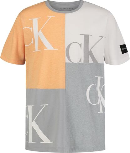 Calvin Klein Boys' Short Sleeve Graphic Crew Neck T-Shirt, Soft, Comfortable, Relaxed Fit in Saudi Arabia