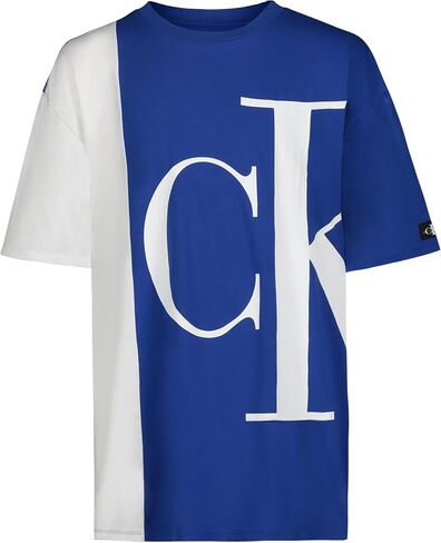 Calvin Klein Boys' Short Sleeve Graphic Crew Neck T-Shirt, Soft, Comfortable, Relaxed Fit in Saudi Arabia