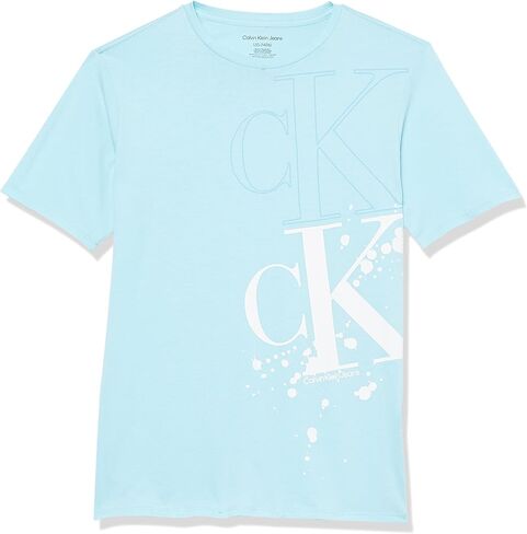 Calvin Klein Boys' Short Sleeve Graphic Crew Neck T-Shirt, Soft, Comfortable, Relaxed Fit in Saudi Arabia