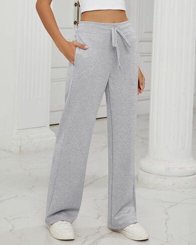 GRAPENT Wide Leg Sweatpants Women Baggy High Waisted Pull On Trendy Lounge Drawstring Athleisure Sweat Pants Trousers in Saudi Arabia