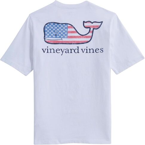 vineyard vines Boys' Flag Whale Short Sleeve Pocket Tee in Saudi Arabia
