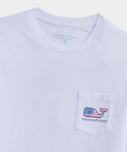 vineyard vines Boys' Flag Whale Short Sleeve Pocket Tee in Saudi Arabia