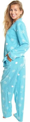 Angelina Women's Pajama Set Cozy Fleece with Notch Collar and Pockets in Saudi Arabia