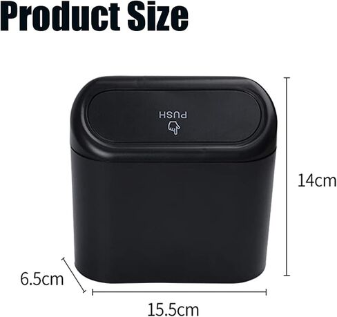 Car Trash Can, 2Pack Mini Car Bin with Lid 4 Trash Bag, Cute Car Accessories for Storage and Organization，Small Trash Can for car，Bedroom and Office (Pink) in Saudi Arabia