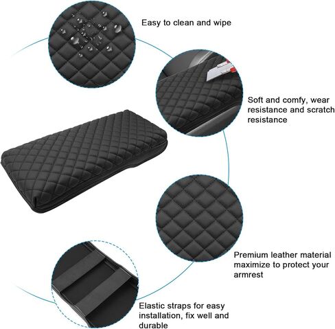 SXCY for 2025 Toyota Camry Armrest Cover for Toyota Camry 2025 Accessories 2025 Camry Center Console Cover 2024 Camry Middle Console Cover (25 Camry Armrest Cover(Black Line)) in Saudi Arabia