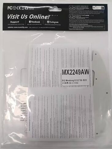 Musiclily Pro 9 فتحات زاوية مستديرة HH جيتار Pickguard 2 هامبوكر لسلسلة رصاصة Squier موستانج جيتار كهربائي، 4 طبقات من اللؤلؤ الأبيض القديم in Saudi Arabia