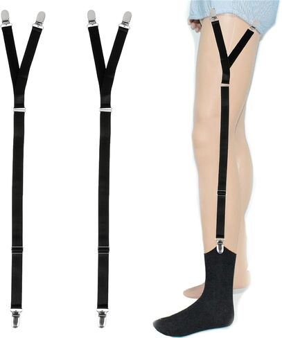Shirt Garters for Men Mens Shirt Stays Sock Non-slip Clamps Adjustable Shirt Stays for Men Elastic Shirt Garter Adjustable Elastic Garter Straps in Saudi Arabia