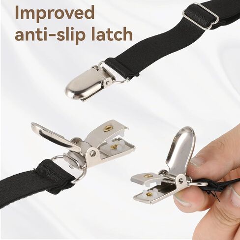 Shirt Garters for Men Mens Shirt Stays Sock Non-slip Clamps Adjustable Shirt Stays for Men Elastic Shirt Garter Adjustable Elastic Garter Straps in Saudi Arabia