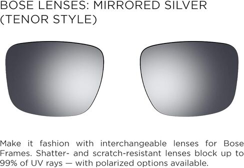 عدسات Bose Tenor Polarized بديلة للنظارات الشمسية للجنسين، نظارات شمسية مستقطبة عاكسة من البولي كربونات مربعة الشكل in Kuwait