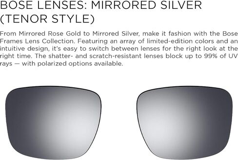 عدسات Bose Tenor Polarized بديلة للنظارات الشمسية للجنسين، نظارات شمسية مستقطبة عاكسة من البولي كربونات مربعة الشكل in Kuwait