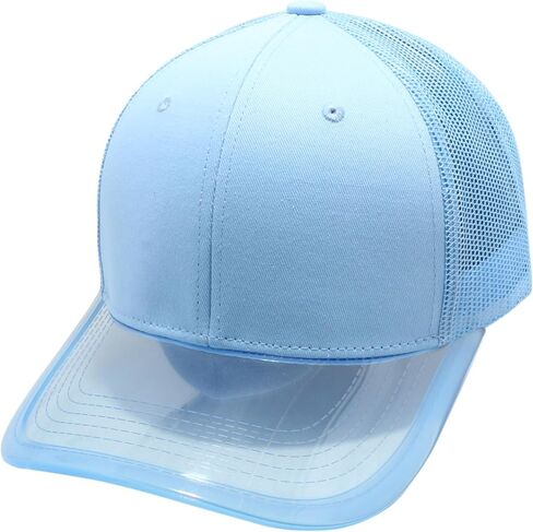 Transparency Visor Mesh Back Trucker Hat Adjustable Snapback Baseball Cap for Men & Women in Saudi Arabia