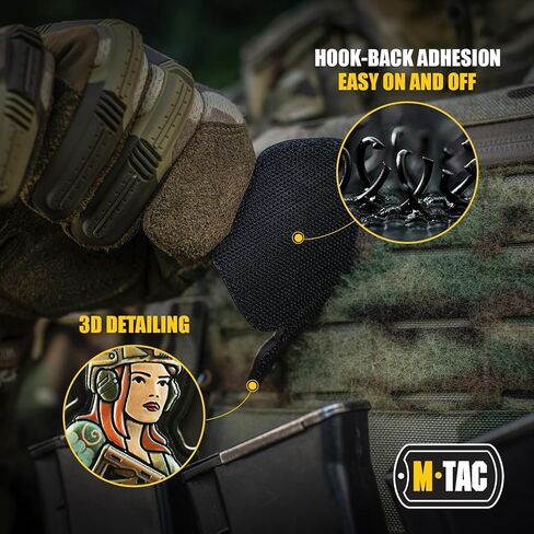 M-Tac Morale Patch التكتيكية Girl - رقعة عسكرية تكتيكية من مادة PVC مع دعامة تثبيت بخطاف - رقع ذات مظهر حقيقي للسترات وحقائب الظهر والقبعات (رقم 10 وشم PVC) in Kuwait