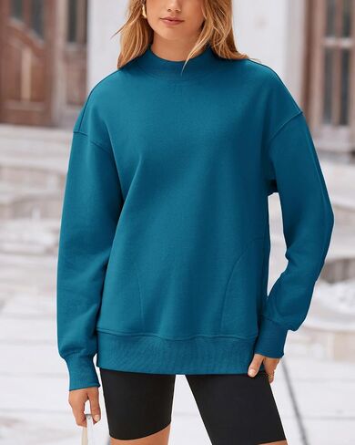 BTFBM Casual Womens Sweatshirt Solid Color Crew Neck Long Sleeve Loose Pullover Tops Fall Y2K Clothes in Saudi Arabia