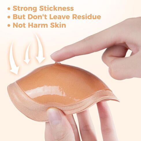 Sermicle Snowy Double Sided Sticky Bra,Waterproof Both Sides Sticky Bra Inserts - Self Adhesive Boob Pads Bra Pad Push up Pad in Saudi Arabia