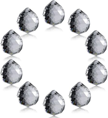 Neewer 1.75 inch / 40mm Clear Crystal Ball Prism Pendant Suncatcher for Feng Shui/Divination or Wedding/Home/Office Decoration(10-Pack) in Saudi Arabia