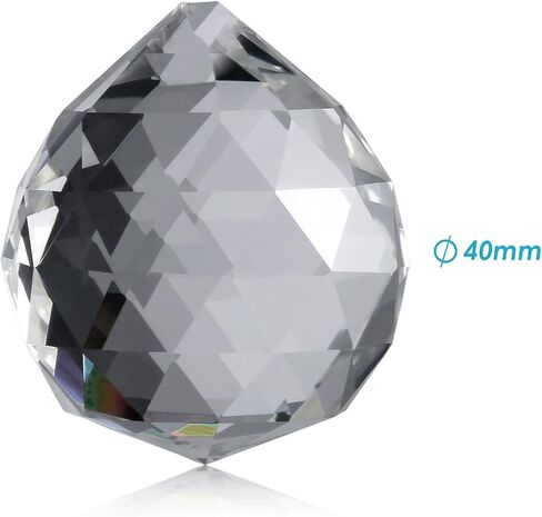 Neewer 1.75 inch / 40mm Clear Crystal Ball Prism Pendant Suncatcher for Feng Shui/Divination or Wedding/Home/Office Decoration(10-Pack) in Saudi Arabia