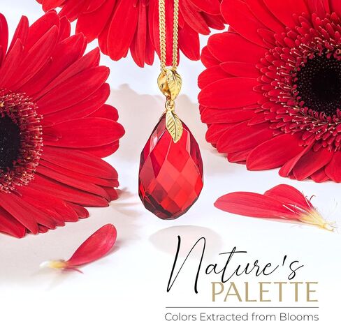 Red Amber Pendant Necklace for Women, Gold Plated Sterling Silver 925 Chain, Polished Gemstone Pendant, Dainty Womens Jewelry in Saudi Arabia