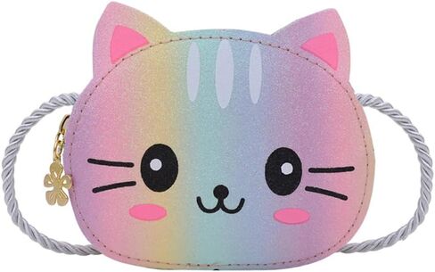 Cute Cat Crossbody Bag Mini Shoulder Purse Coin Pouch Wallet for Kids Little Girls in Saudi Arabia