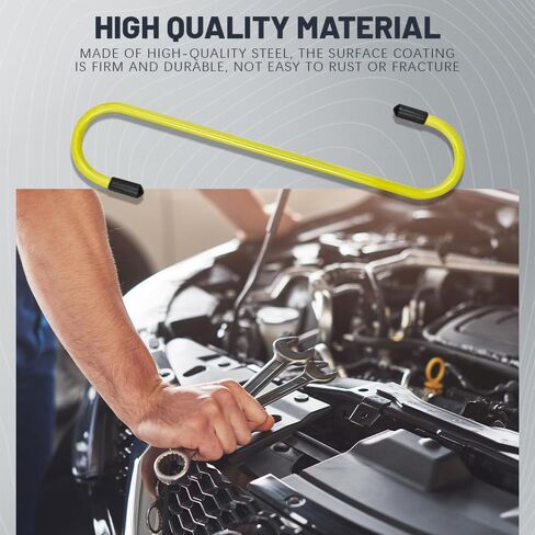 4PCS Brake Caliper Hanger Hooks, Caliper Hanger with Rubber Tips, Durable Steel Auto Brake Caliper Hangers, Automotive Tool Use for Braking, Bearing, Axle, Suspension System Work (Yellow, 4PCS) in Saudi Arabia