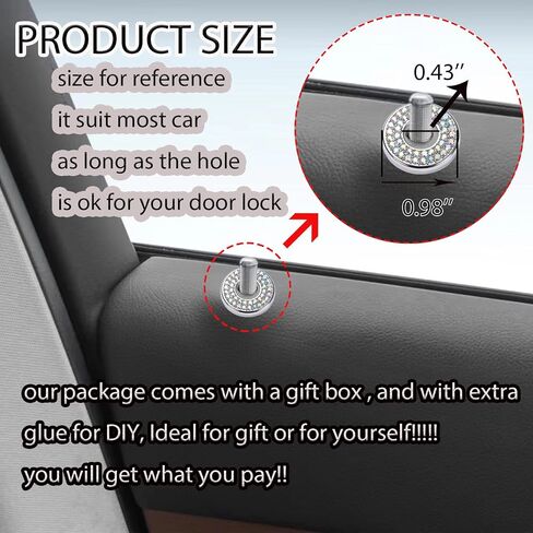Bling Car Interior Accessories Car Bling Accessories for Women Rhinestone Car Interior Accessories Bling Inner Car Door Lock Bling Car Accessories for women for C Class Accessories in Saudi Arabia