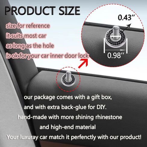 Bling Car Interior Accessories Car Bling Accessories for Women Rhinestone Car Interior Accessories Bling Inner Car Door Lock Bling Car Accessories for women for C Class Accessories in Saudi Arabia