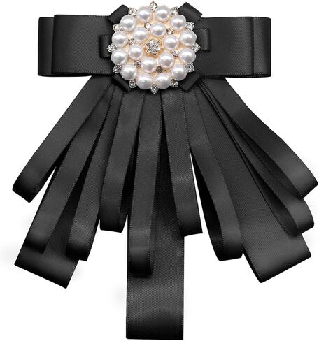 Womens Tie Black Pre Tied Bow Tie for Men/Women Ribbon Bow Tie for Party Wedding in Kuwait