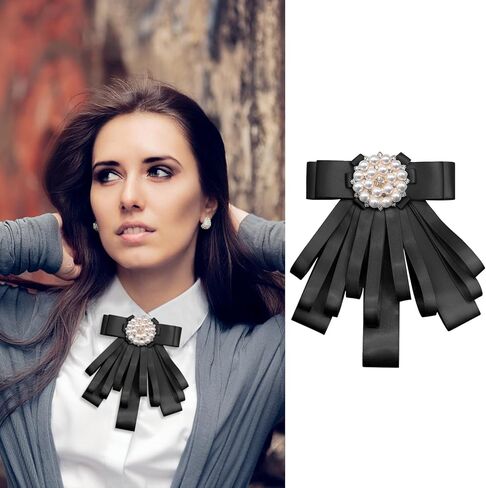 Womens Tie Black Pre Tied Bow Tie for Men/Women Ribbon Bow Tie for Party Wedding in Kuwait