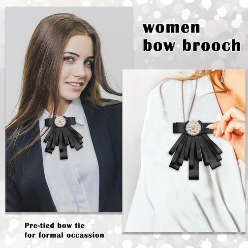 Womens Tie Black Pre Tied Bow Tie for Men/Women Ribbon Bow Tie for Party Wedding in Kuwait