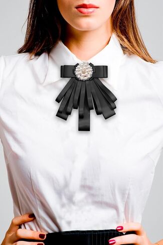 Womens Tie Black Pre Tied Bow Tie for Men/Women Ribbon Bow Tie for Party Wedding in Kuwait