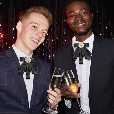 Womens Tie Black Pre Tied Bow Tie for Men/Women Ribbon Bow Tie for Party Wedding in Kuwait