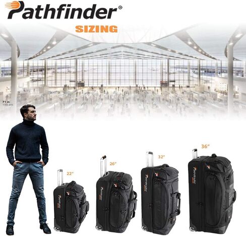 باثفايندر جير 36 بوصة من القماش الخشن المتدحرج، أسود، مقاس واحد in Kuwait