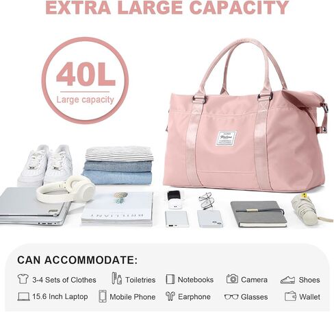 Travel Duffel Bag,Sports Tote Gym Bag,Shoulder Weekender Overnight Bag for Women in Saudi Arabia
