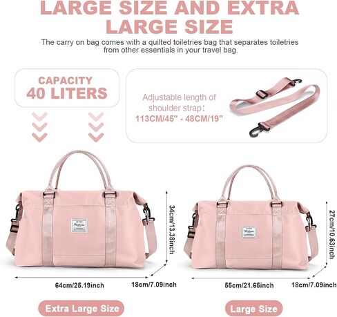 Travel Duffel Bag,Sports Tote Gym Bag,Shoulder Weekender Overnight Bag for Women in Saudi Arabia