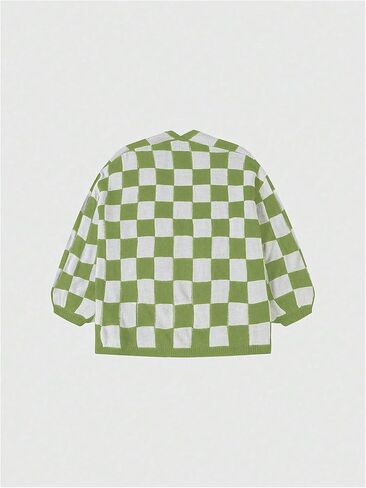SOLY HUX Women's Long Sleeve Oversized Sweater Checkered Cardigan Open Front Outerwear Tops in Saudi Arabia