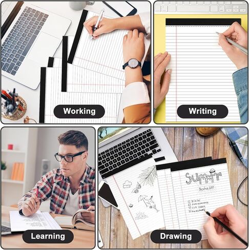 Legal Pads 5 x 8, Note Pads College Ruled, Small Notepads Colored, Micro Perforated Notepad, Double-Side Lined Paper Pads 4 Pack, 40 Sheets Per Writing Pad for Work School College Office Home in Saudi Arabia