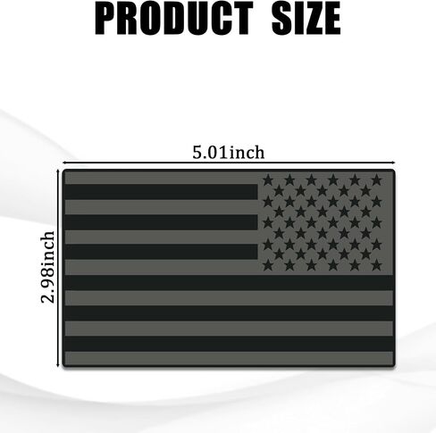 2PCS American Flag Decal Embossed 3D Metal Cut-Out Black American Flag Emblem Bumper Decal Stickers, 4mm Thickness Acrylic USA Car Military Patriotic Emblem for Car Truck SUV(Hollow Out) in Saudi Arabia